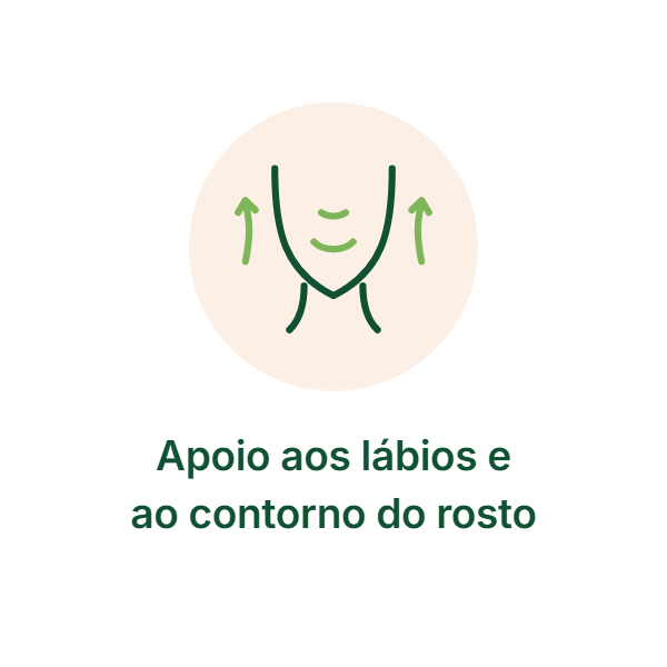 Benefício do protocolo dental: Apoio aos lábios e ao contorno do rosto